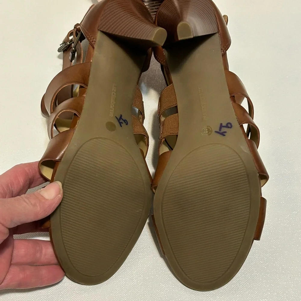 Brown Strappy Heeled Sandals